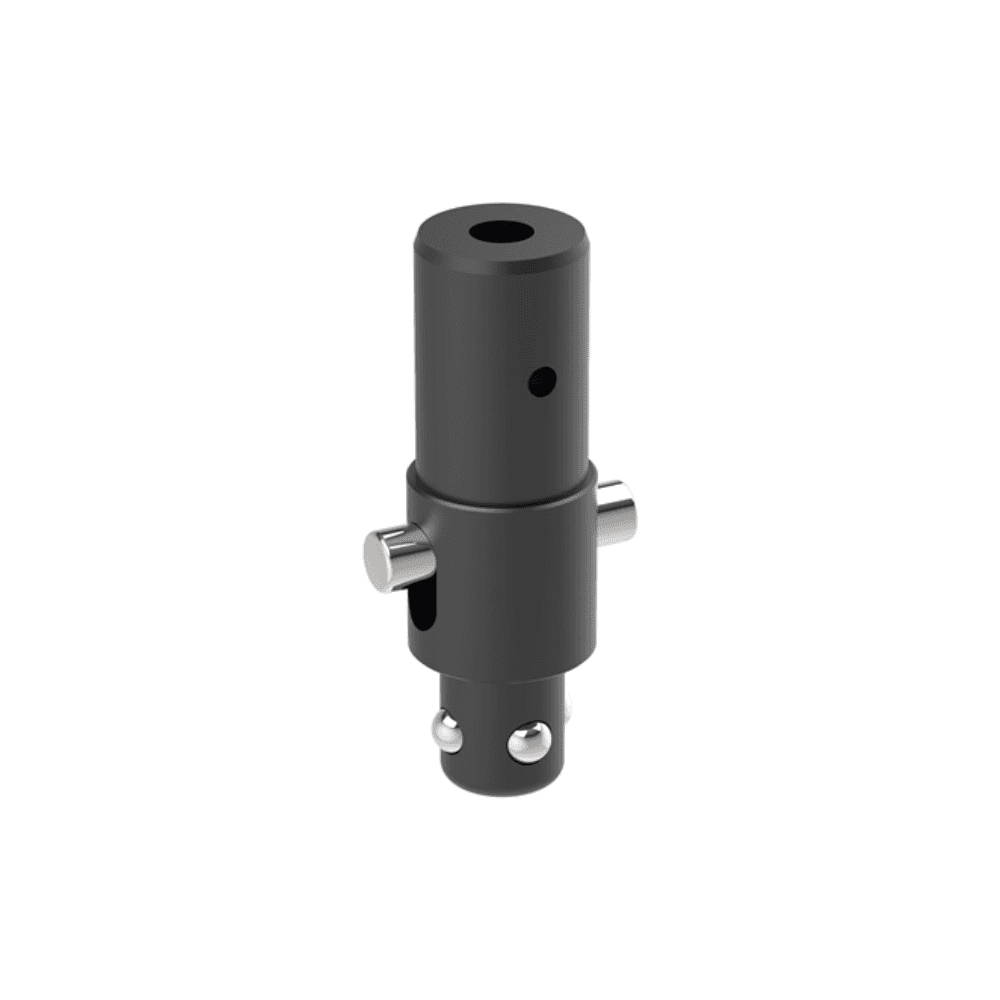 SS20 MD Smartlock straight male end fitting in black finish